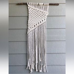 Angled Macrame Wall Hanging